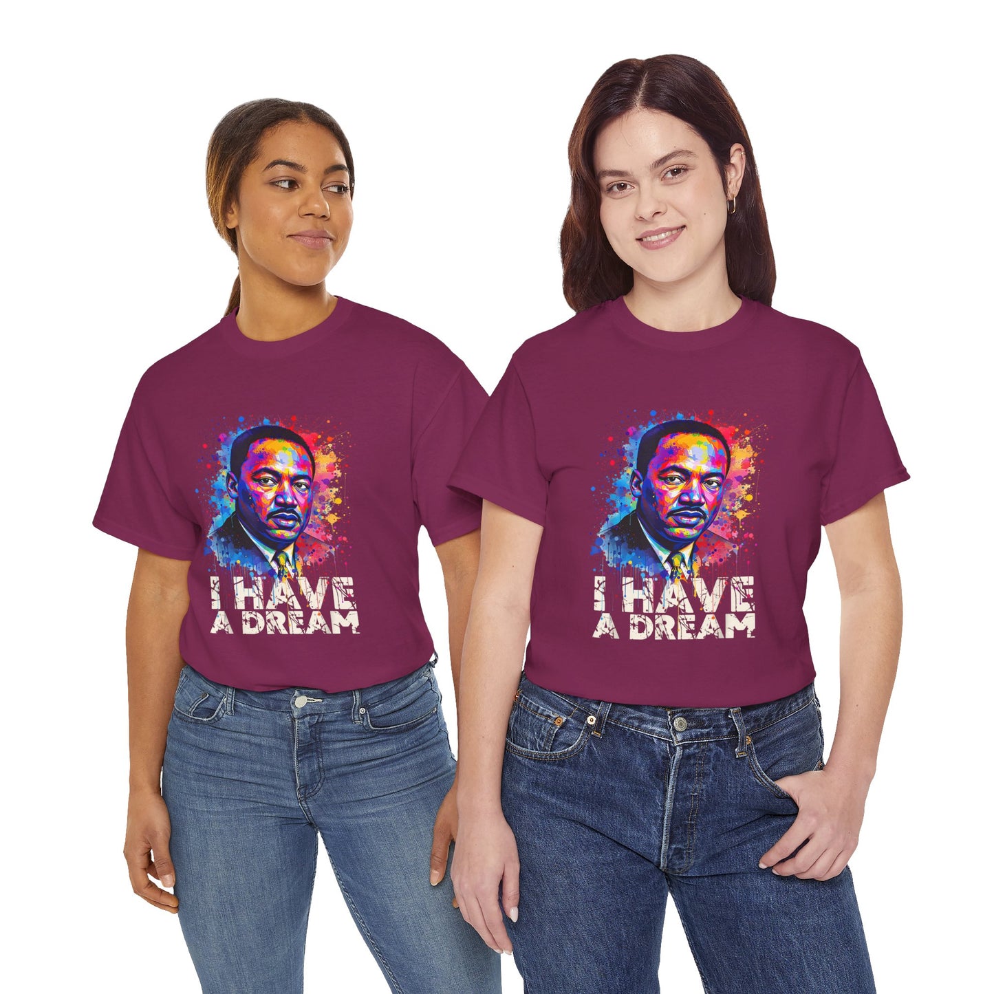Colorful Martin Luther King Jr. Tribute Unisex Heavy Cotton Tee