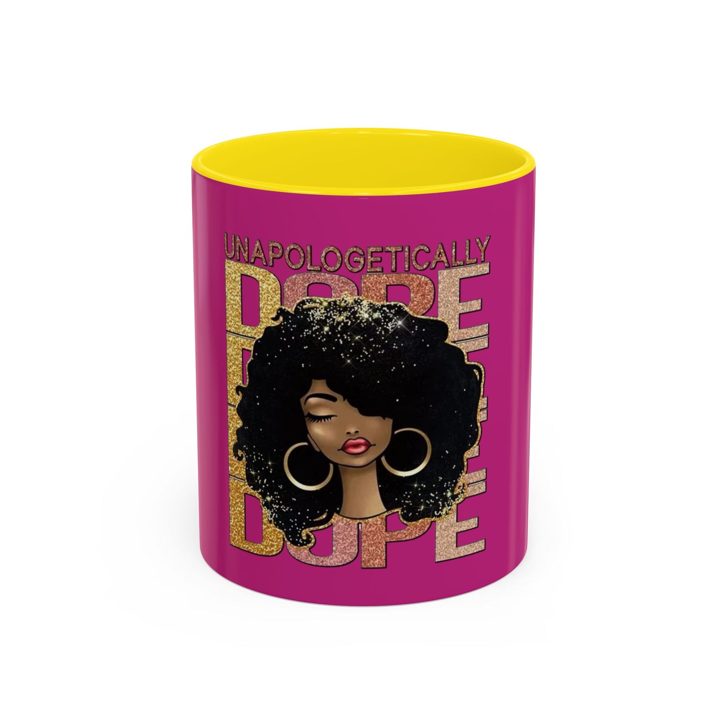 Unapologetically Dope Accent Coffee Mug - Bold Black Woman Design, 11oz & 15oz