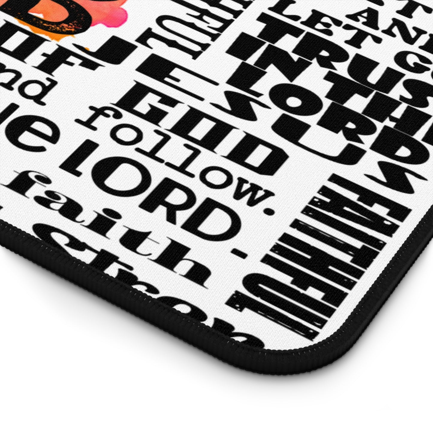 Faith Over Fear Inspirational Desk Mat | 12x18 | Motivational Christian Decor