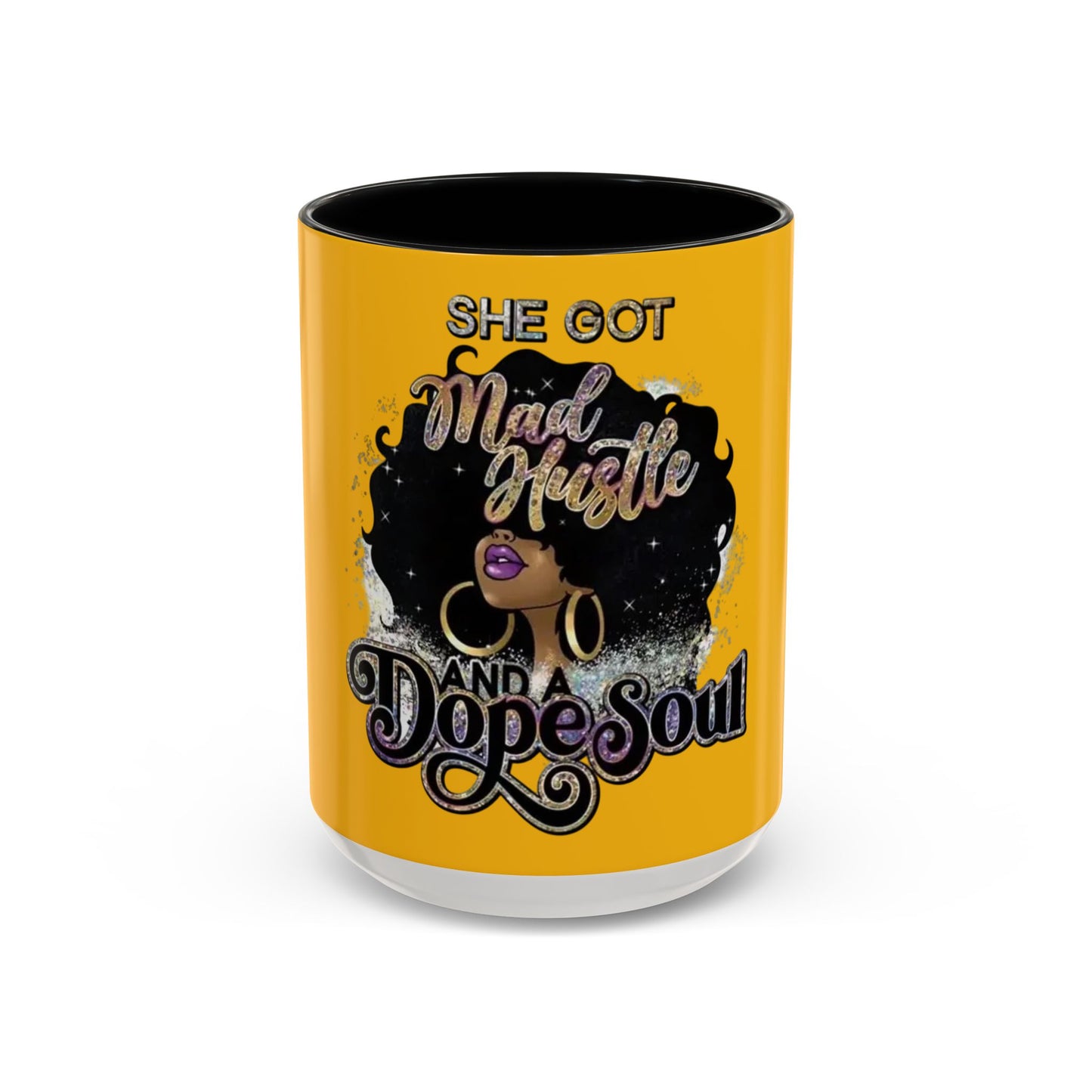 Unapologetically Dope Accent Coffee Mug - Bold Black Woman Design, 11oz & 15oz