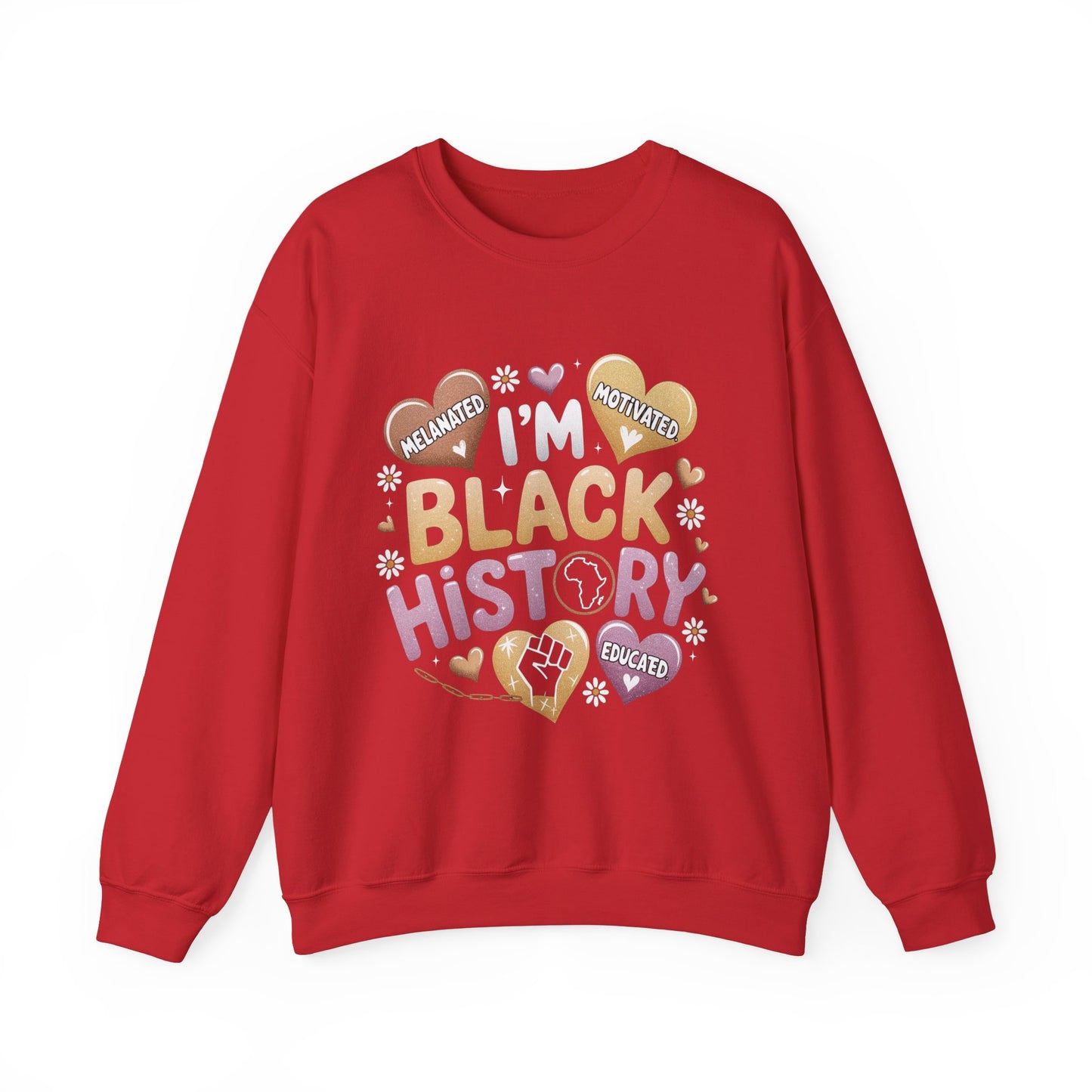 Black History Unisex Crewneck Sweatshirt - Motivational & Educated