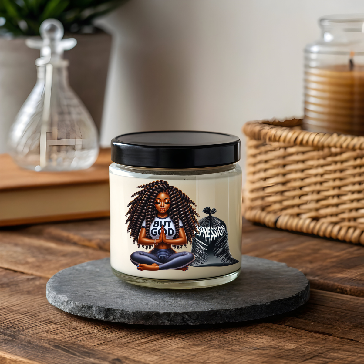 BUT GOD – From Darkness to Light | Inspirational Scented Soy Candle for Mindfulness & Positive Vibes