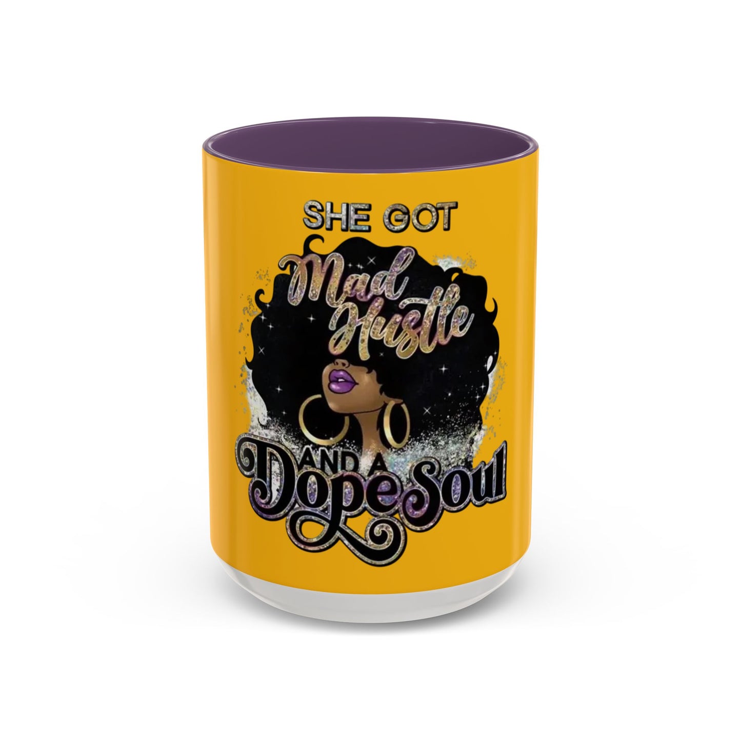 Unapologetically Dope Accent Coffee Mug - Bold Black Woman Design, 11oz & 15oz