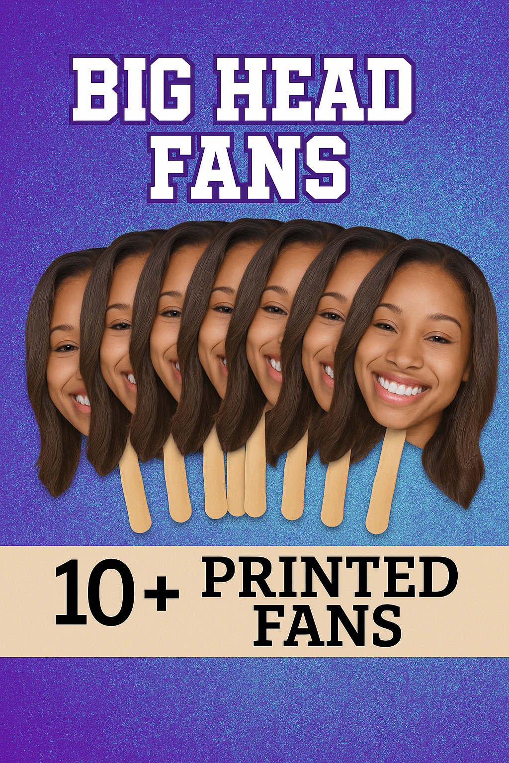 Custom Big Head Fans – Graduation, Parties & Events