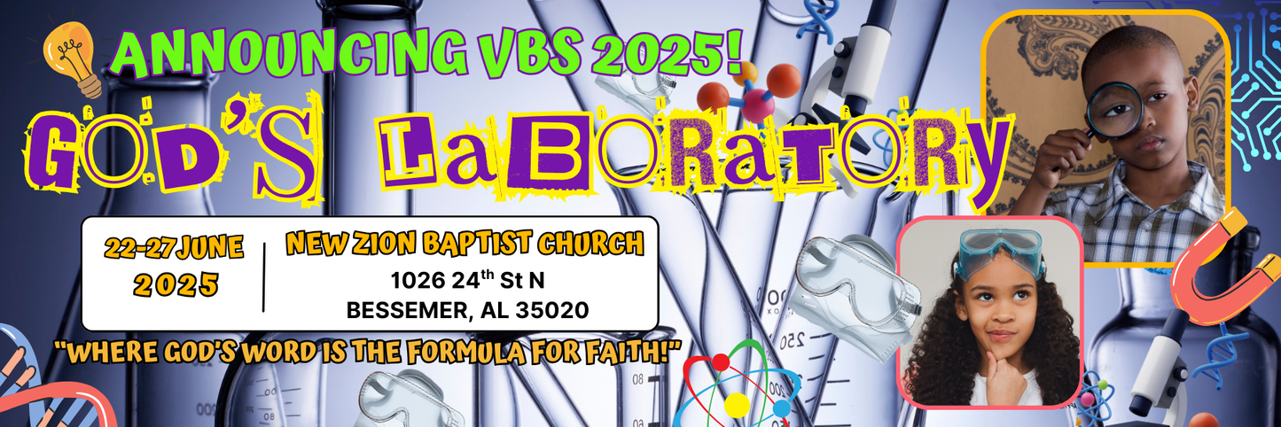Custom VBS Vinyl Banner – “God’s Laboratory” Theme
