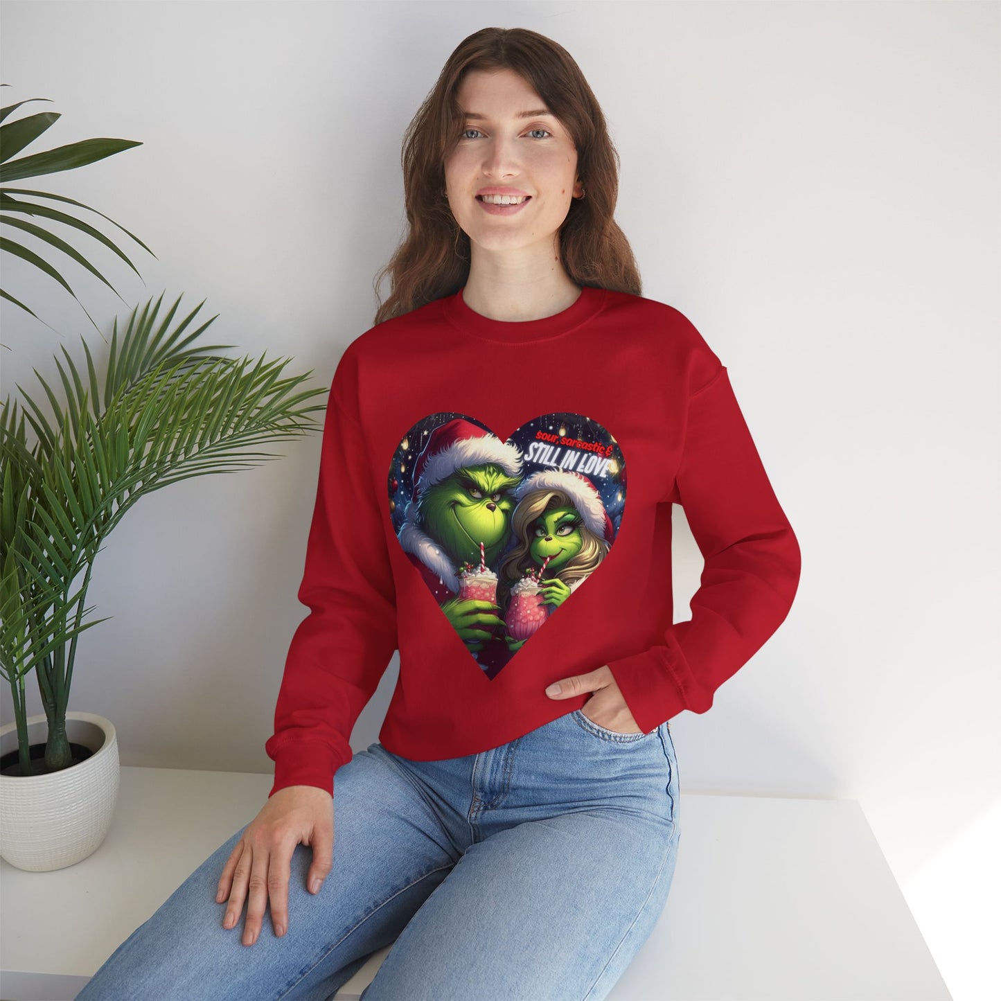 Sweatshirt - Sour, Sarcastic & Still in Love Mr and Mrs Grinch Design