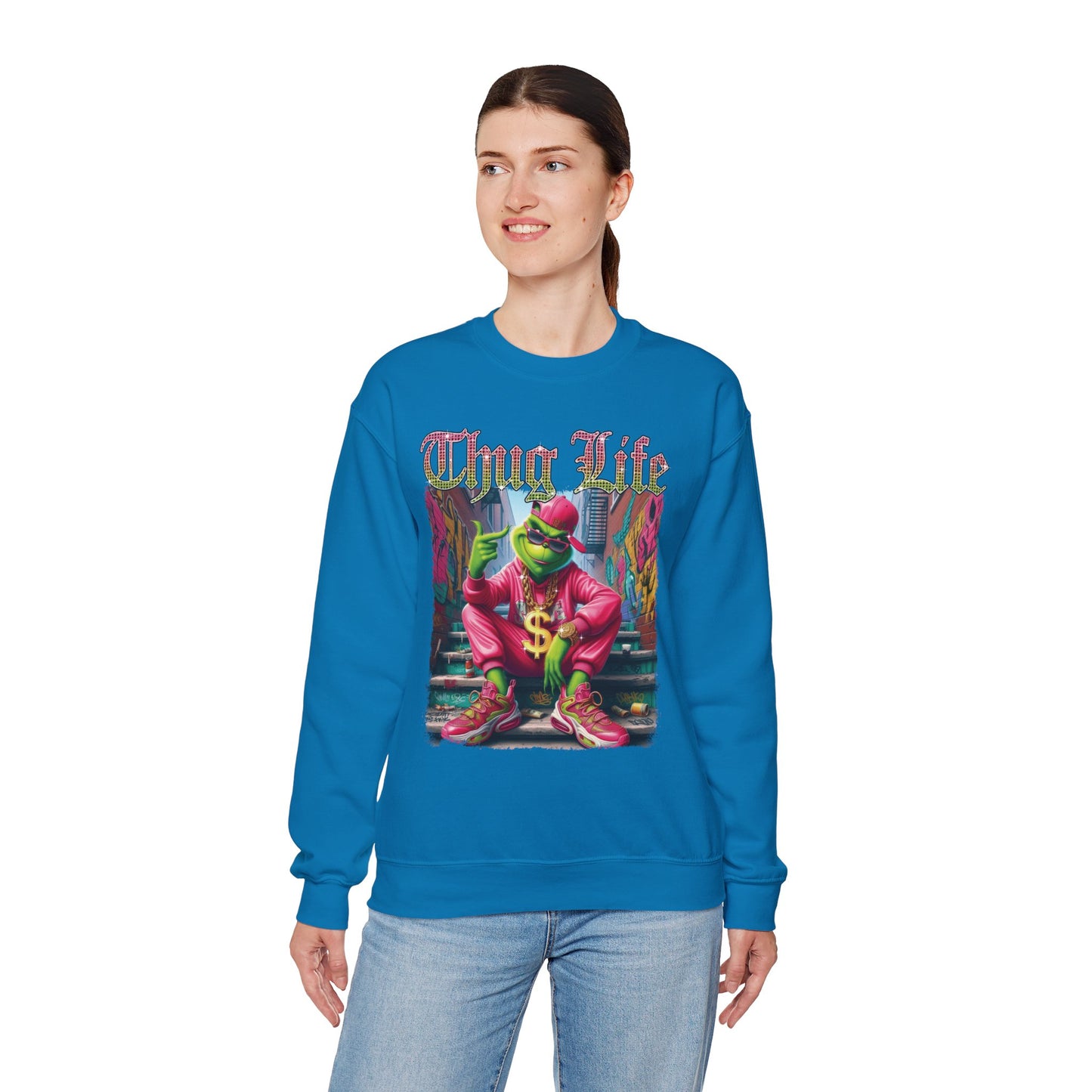 Crewneck Sweatshirt - Grinch THUG LIFE