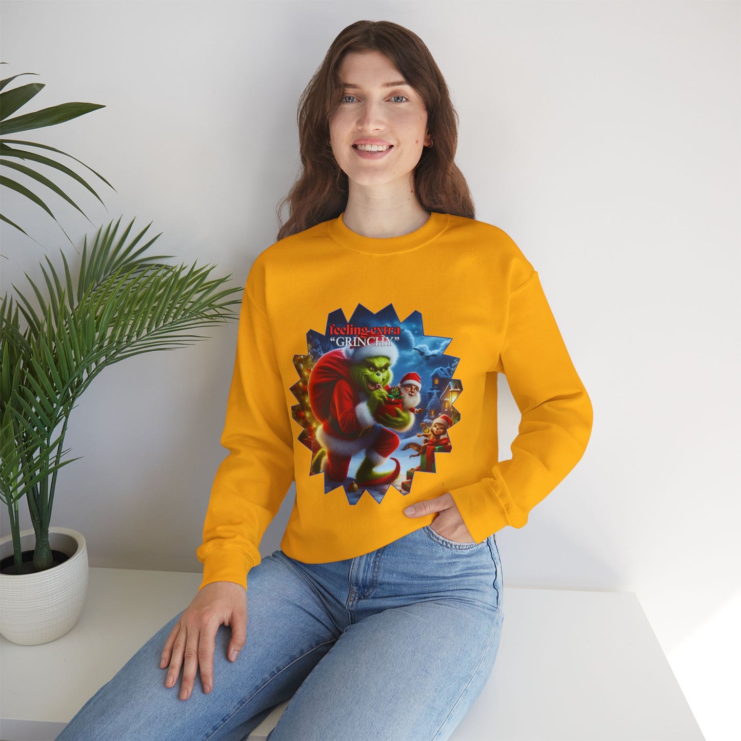 Christmas Grinch Unisex Sweatshirt - Grinch Feeling Grinchy Design