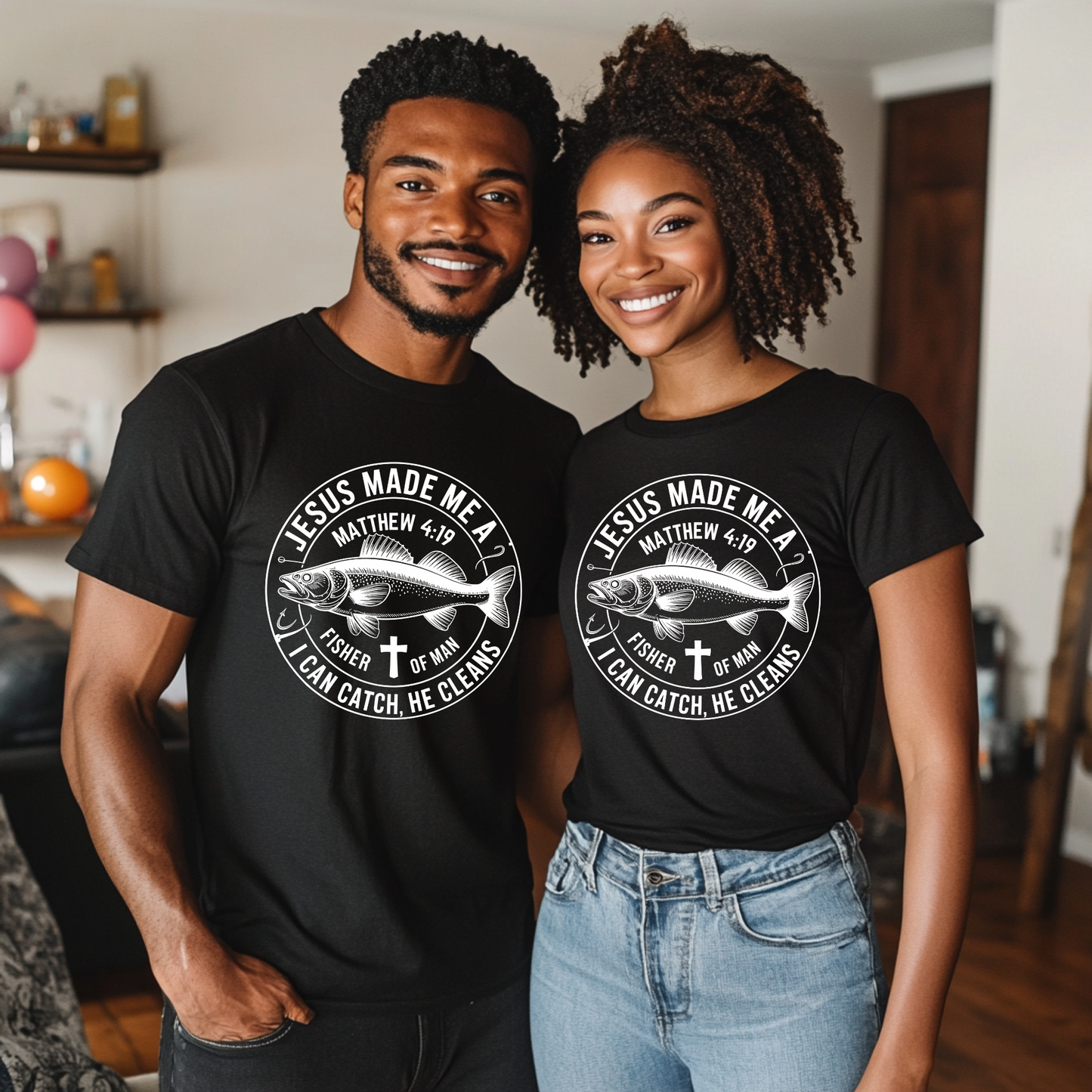 Fisher of Men Church Group Shirt – Matthew 4:19 Christian Apparel