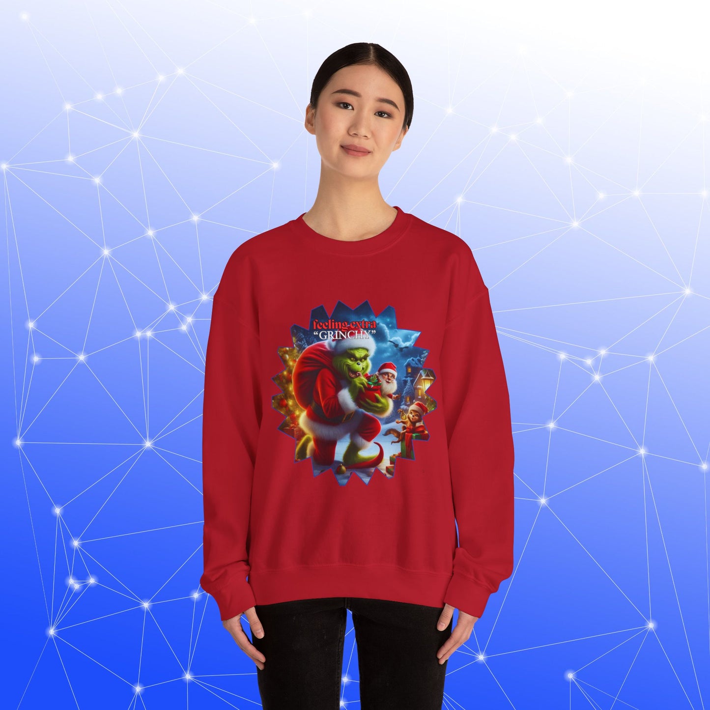 Christmas Grinch Unisex Sweatshirt - Grinch Feeling Grinchy Design