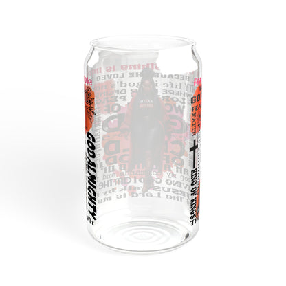 Faith Over Fear – 16oz Inspirational Sipper Glass | Motivational Drinkware with Quotes