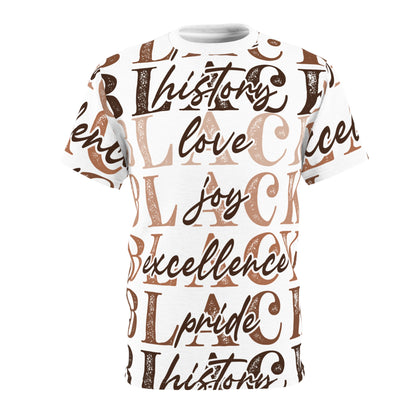 Empowering Unisex Cut & Sew Tee - Celebrate Black History with Love, Joy, Excellence & Pride