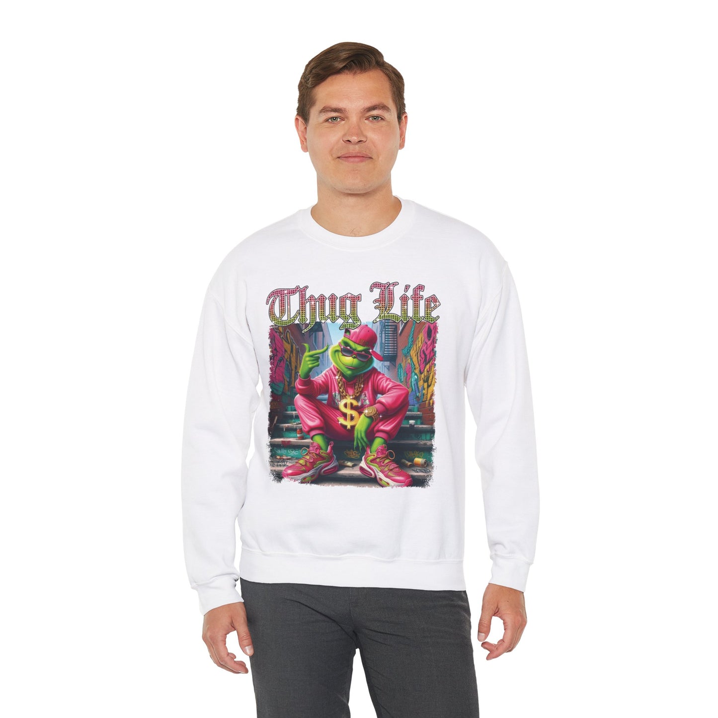 Crewneck Sweatshirt - Grinch THUG LIFE