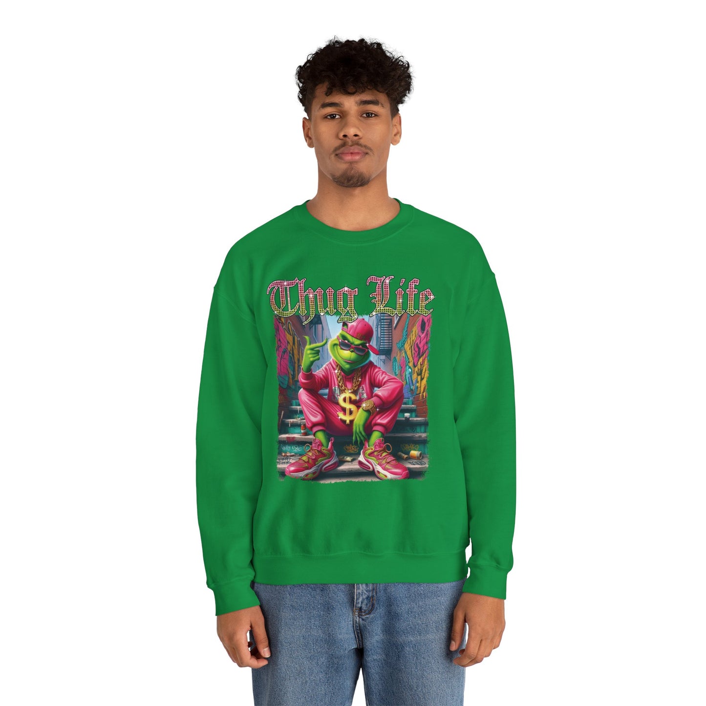 Crewneck Sweatshirt - Grinch THUG LIFE