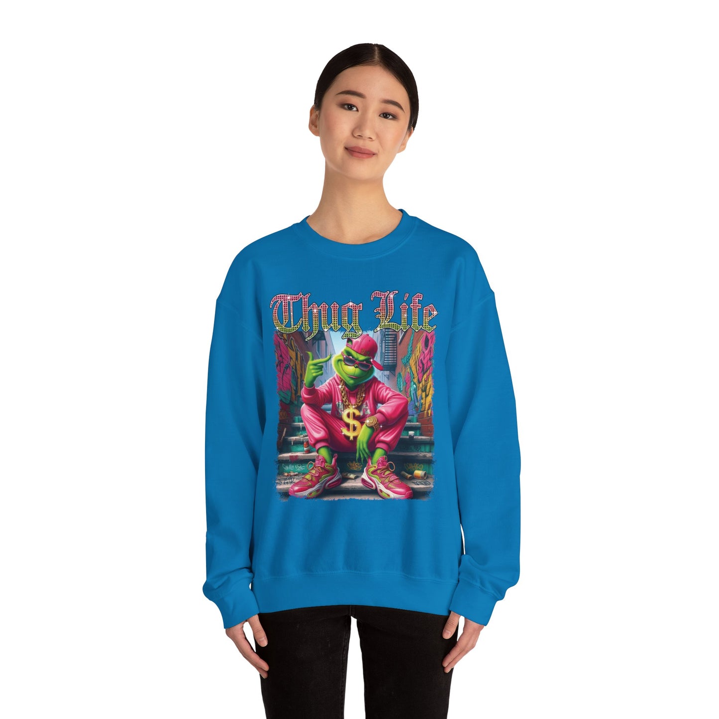 Crewneck Sweatshirt - Grinch THUG LIFE