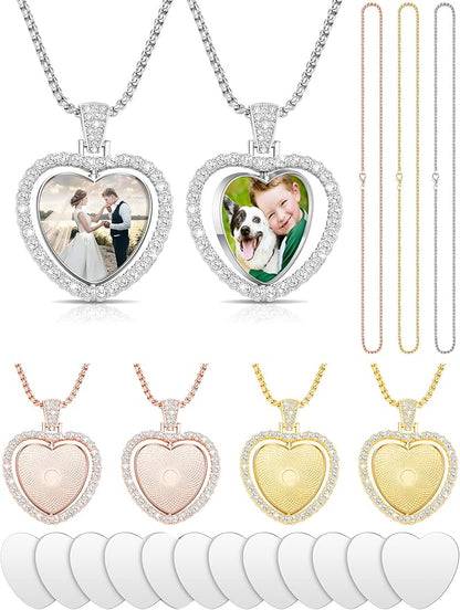 Custom Angel Wing & Heart Photo Pendant – Personal Tribute Jewelry