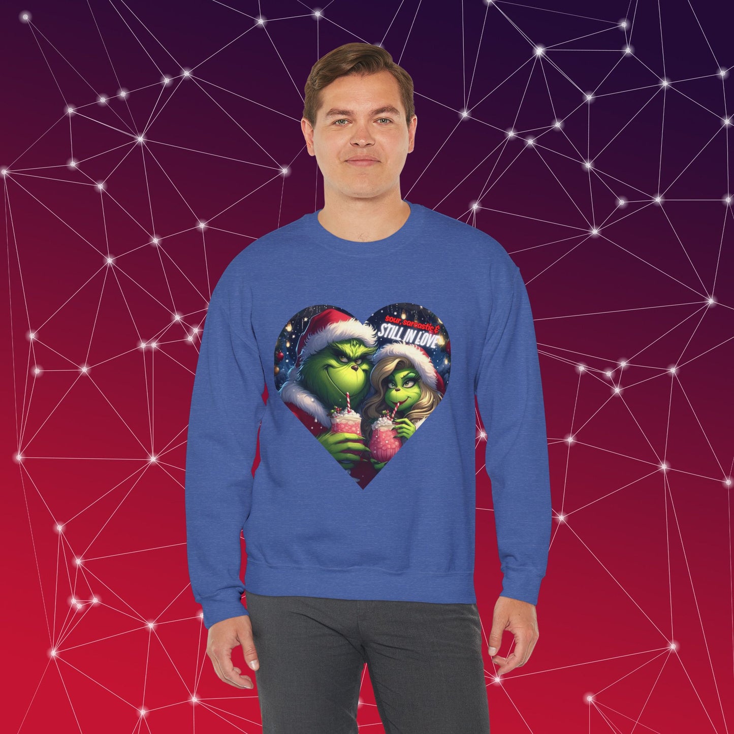 Sweatshirt - Sour, Sarcastic & Still in Love Mr and Mrs Grinch Design