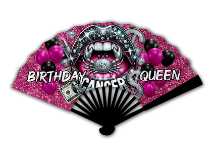 Birthday Queen Zodiac Clack Fan – FREE Shipping + Matching Button (Flash Sale)