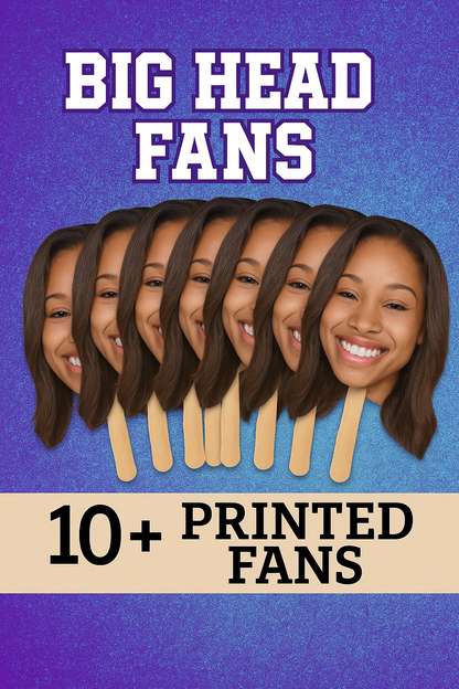 Custom Big Head Fans – Graduation, Parties & Events