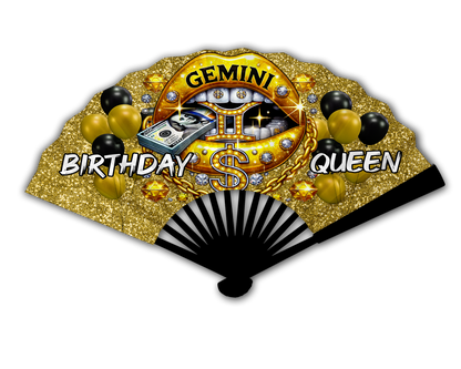 Birthday Queen Zodiac Clack Fan – FREE Shipping + Matching Button (Flash Sale)