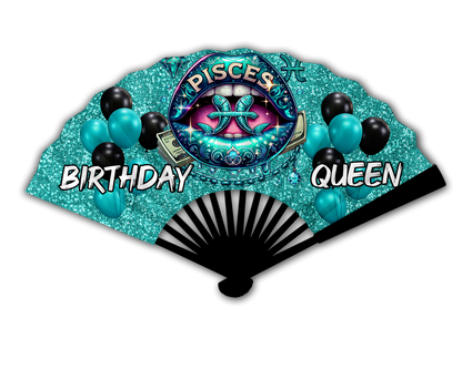Birthday Queen Zodiac Clack Fan – FREE Shipping + Matching Button (Flash Sale)