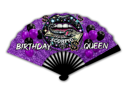 Birthday Queen Zodiac Clack Fan – FREE Shipping + Matching Button (Flash Sale)