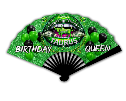 Birthday Queen Zodiac Clack Fan – FREE Shipping + Matching Button (Flash Sale)