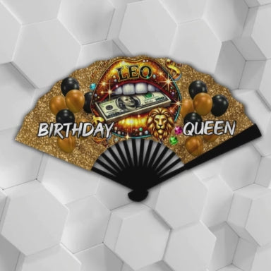 Birthday Queen Zodiac Clack Fan – FREE Shipping + Matching Button (Flash Sale)