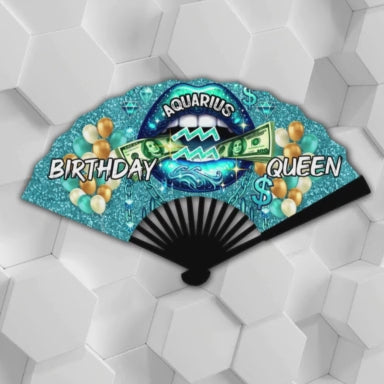 Birthday Queen Zodiac Clack Fan – FREE Shipping + Matching Button (Flash Sale)